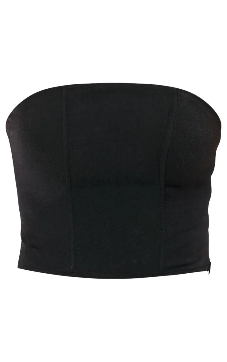 PrettyLittleThing Corsets*Woven Bandeau Corset Top