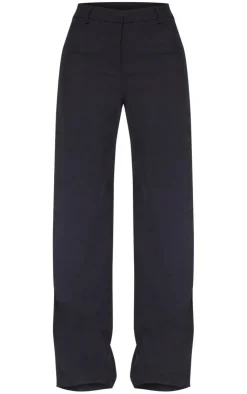 Best PrettyLittleThing Woven High Waist Tailored Pants Black