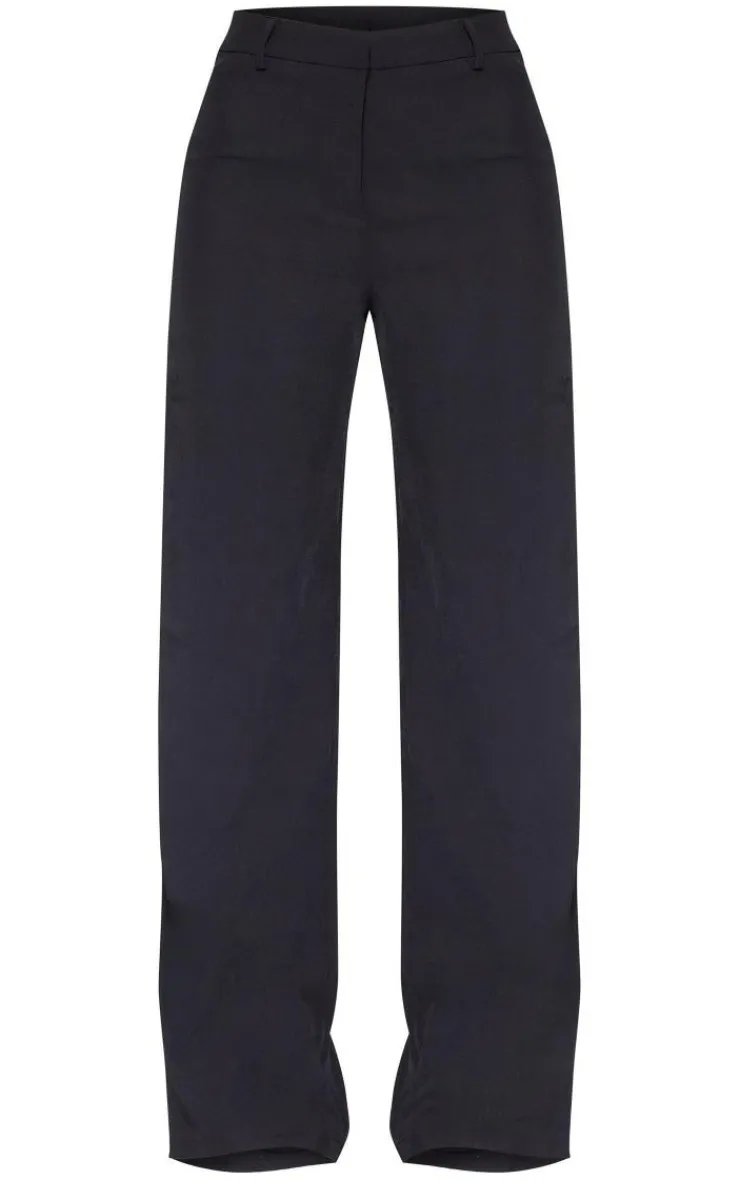 Best PrettyLittleThing Woven High Waist Tailored Pants Black
