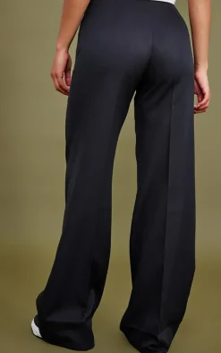 PrettyLittleThing Woven High Waisted Tailored Wide Leg Pants Black