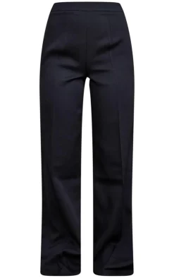 PrettyLittleThing Woven High Waisted Tailored Wide Leg Pants Black