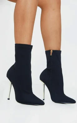 PrettyLittleThing High Heels*Woven Metal Heeled Boots