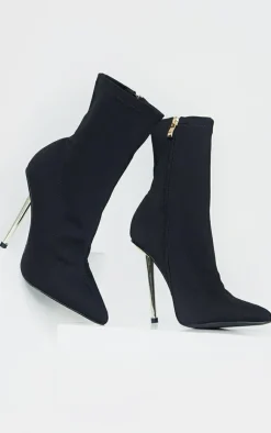 PrettyLittleThing High Heels*Woven Metal Heeled Boots