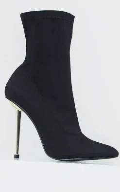 PrettyLittleThing High Heels*Woven Metal Heeled Boots
