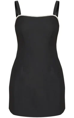 Woven Pearl Mini Dress-PrettyLittleThing Best