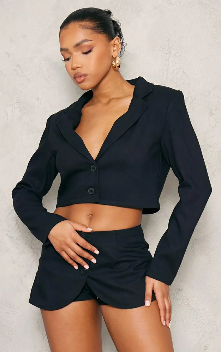 Best PrettyLittleThing Woven Pocket Detail Skort Black