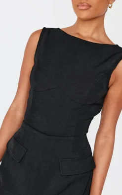 PrettyLittleThing Christmas Day Outfits*Woven Pocket Detail Sleeveless Skort Romper