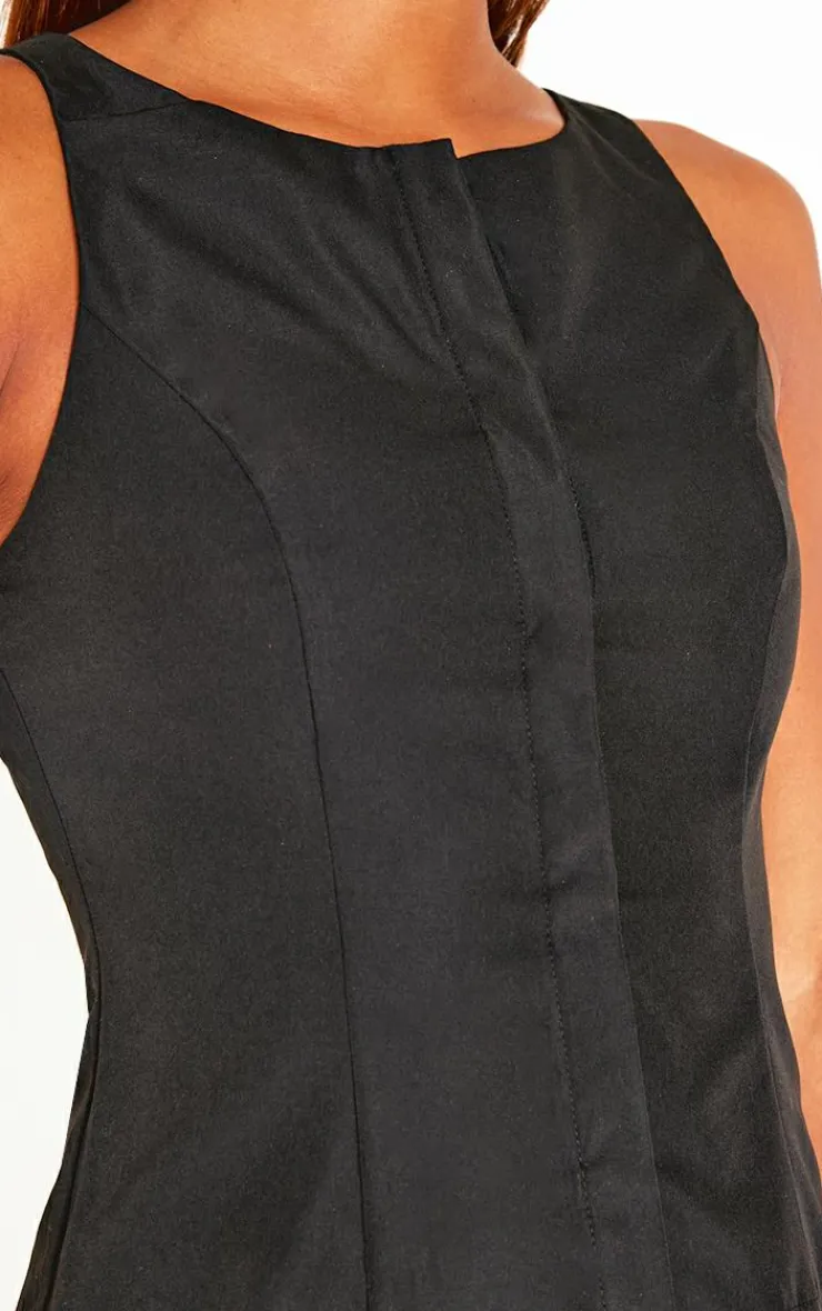 PrettyLittleThing Sleeveless Tops*Woven Vest