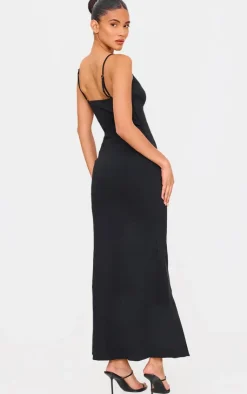 Woven Wired Plunge Maxi Dress-PrettyLittleThing Sale