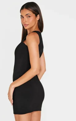 Wrap Belt Detail Bodycon Dress-PrettyLittleThing Discount