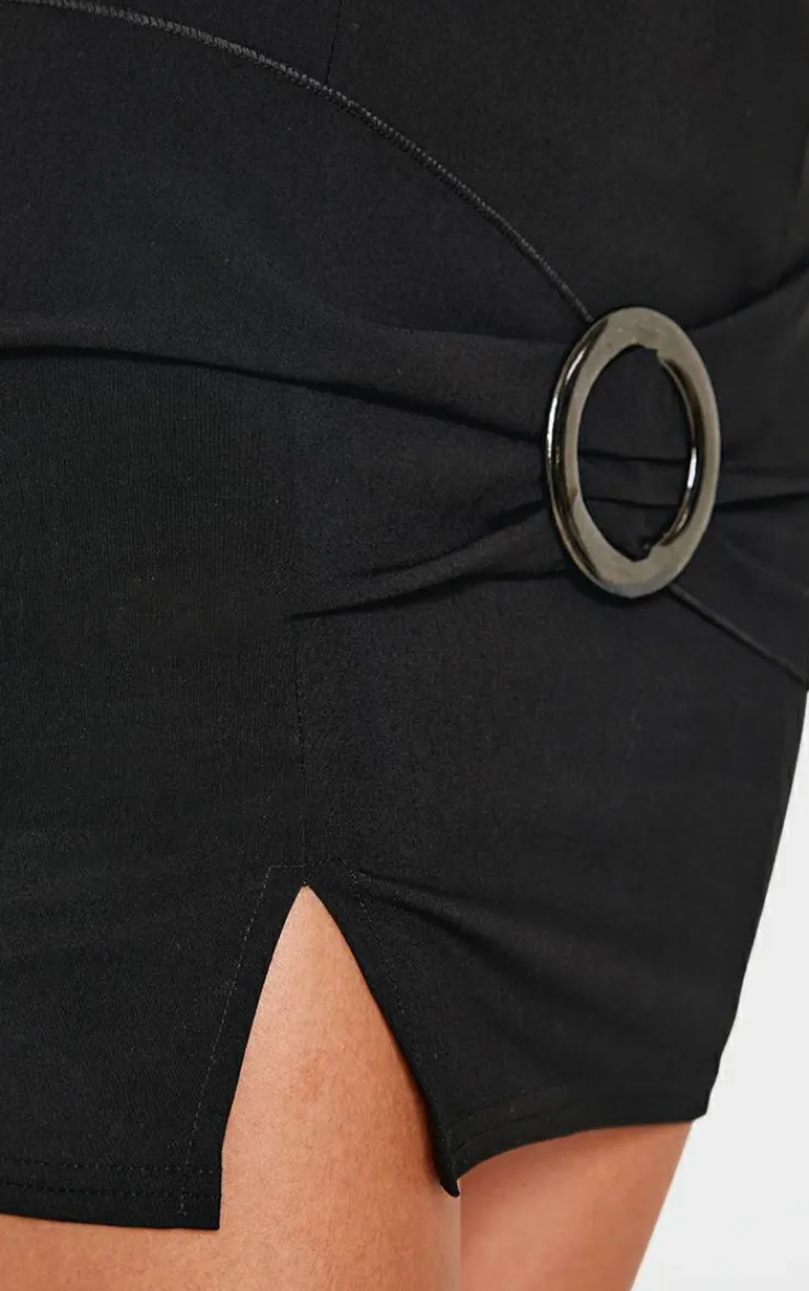 Wrap Belt Detail Bodycon Dress-PrettyLittleThing Discount