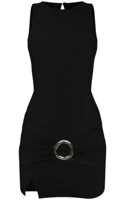Wrap Belt Detail Bodycon Dress-PrettyLittleThing Discount