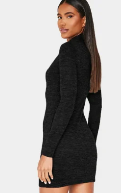 Wrap Neck Detail Bodycon Dress-PrettyLittleThing Outlet