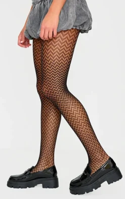 PrettyLittleThing Tights*Zig Zag Patterned Tights