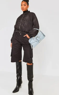 PrettyLittleThing Puffer Jackets*Zip Up Puffer Bomber Jacket