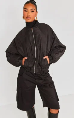 PrettyLittleThing Puffer Jackets*Zip Up Puffer Bomber Jacket