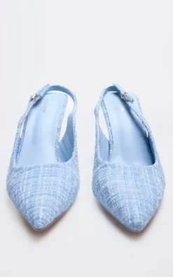 PrettyLittleThing Mules*Boucle Point Toe High Stiletto Court Heels