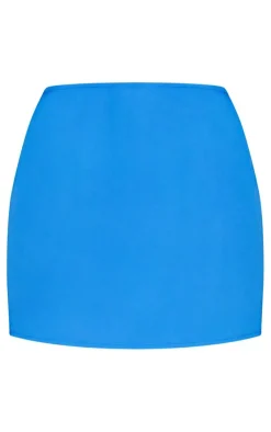 Sale PrettyLittleThing Chiffon Micro Mini Skirt Blue