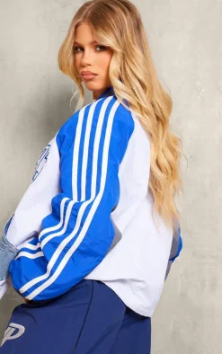 PrettyLittleThing Bomber Jackets*Contrast Denim Pocket Oversized Bomber Jacket
