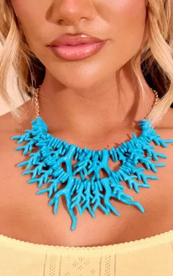 PrettyLittleThing Necklaces*Coral Detail Statement Necklace