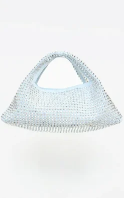 PrettyLittleThing Mini Bags*Faux Suede Diamante Stud Grab Bag