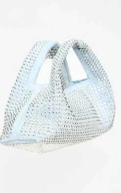 PrettyLittleThing Mini Bags*Faux Suede Diamante Stud Grab Bag