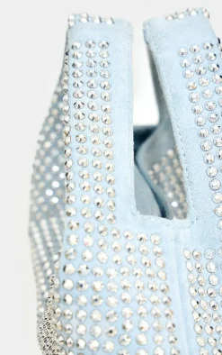 PrettyLittleThing Mini Bags*Faux Suede Diamante Stud Grab Bag