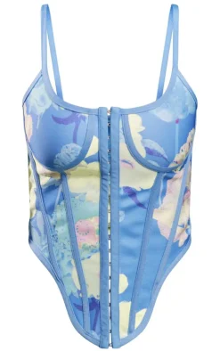 PrettyLittleThing Corsets*Floral Bandage Hook And Eye Corset