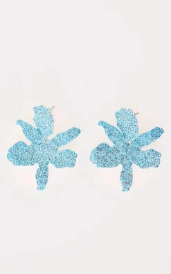 PrettyLittleThing Statement Earrings*Flower Diamante Statement Earrings