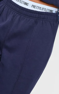 New PrettyLittleThing Seam Detail Wide Leg Sweatpants Blue Grey