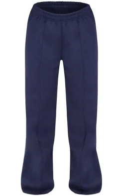 New PrettyLittleThing Seam Detail Wide Leg Sweatpants Blue Grey