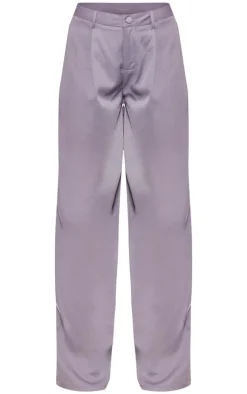 Clearance PrettyLittleThing Woven Pocket Detail Straight Leg Pant Blue Grey