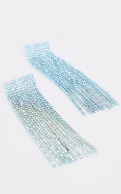 PrettyLittleThing Statement Earrings*Long Diamante Statement Tassel Earrings