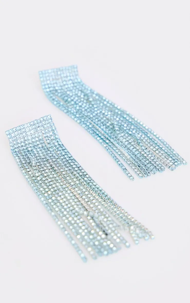 PrettyLittleThing Statement Earrings*Long Diamante Statement Tassel Earrings