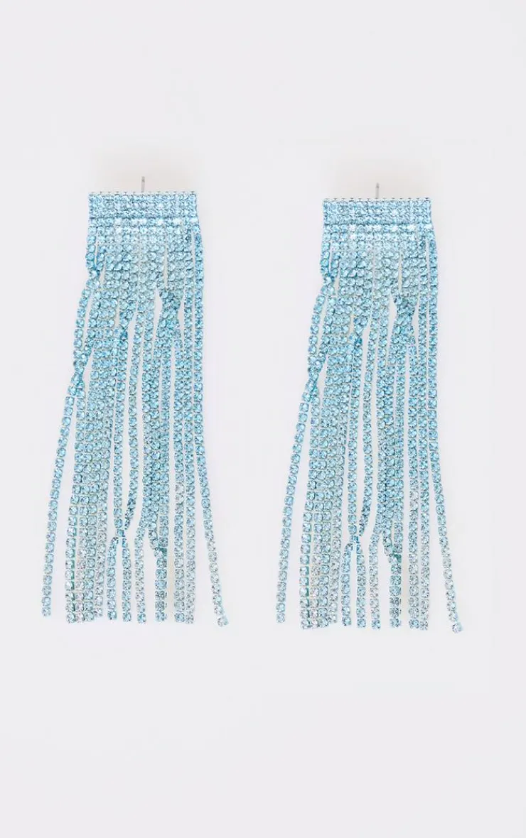 PrettyLittleThing Statement Earrings*Long Diamante Statement Tassel Earrings