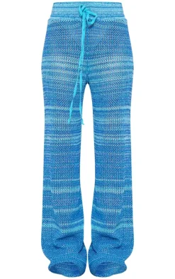 Blue Marl Crochet Beach Pants