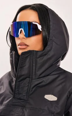 PrettyLittleThing Visor Sunglasses*Mirrored Lens Shield Sporty Visor Sunglasses