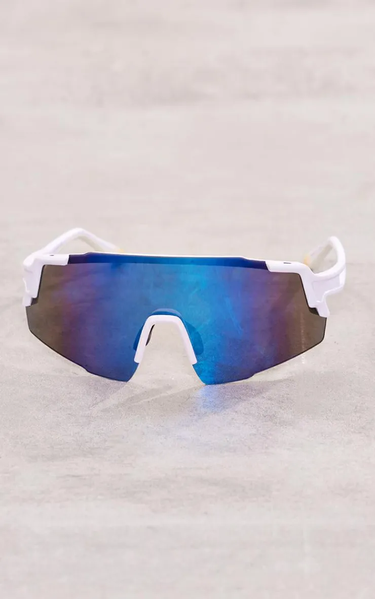 PrettyLittleThing Visor Sunglasses*Mirrored Lens Shield Sporty Visor Sunglasses