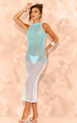 Ombre Crochet Racer Neck Maxi Dress-PrettyLittleThing Best