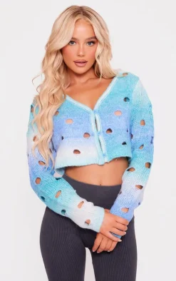 PrettyLittleThing Cardigans*Ombre Open Knit Cardi