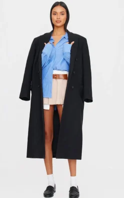 PrettyLittleThing Shirts*Oversized Striped Cut Out Back Shirt