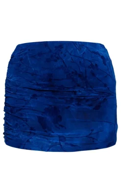 Printed Soft Touch Devore Ruched Side Mini Skirt-PrettyLittleThing Sale
