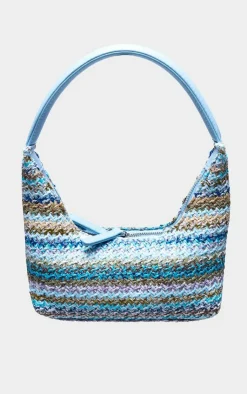 PrettyLittleThing Shoulder Bags*Raffia Curved Handle Shoulder Bag