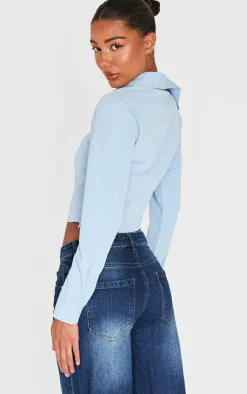 PrettyLittleThing Shirts*Ruched Buckle Asymmetric Shirt