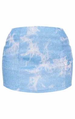 PrettyLittleThing Corsets*Sequin Denim Textured Corset Top