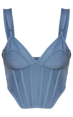 PrettyLittleThing Corsets*Bandage Dip Hem Bust Cup Corset Top