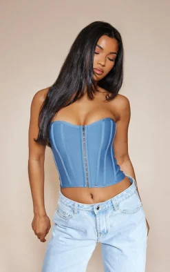 Bandage Hook And Eye Structured Corset-PrettyLittleThing Outlet