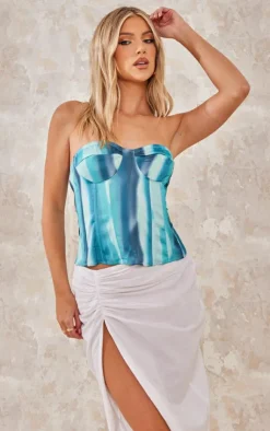 PrettyLittleThing Corsets*Printed Structured Corset Top
