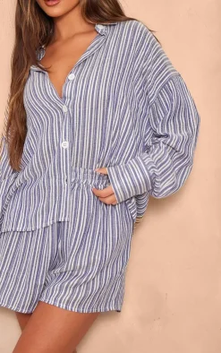 PrettyLittleThing Shirts*Stripe Cotton Oversized Button Shirt