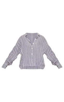 PrettyLittleThing Shirts*Stripe Cotton Oversized Button Shirt
